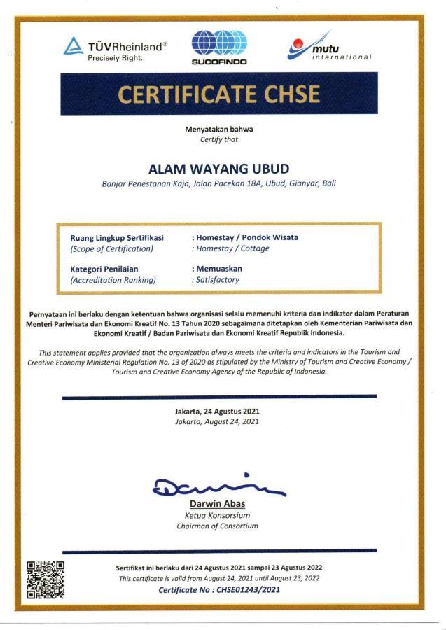 Alam Wayang Ubud - Chse Certified Exterior photo
